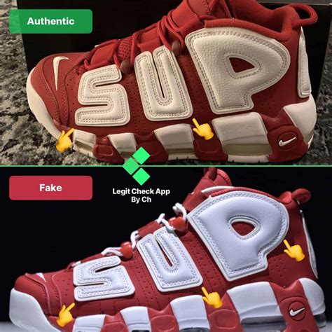 nike supreme uptempo fake|nike supreme uptempo size 12.